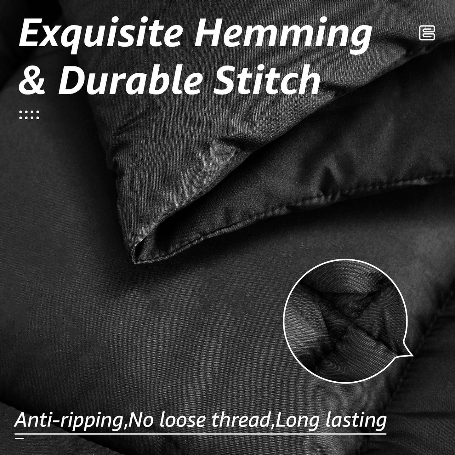 HYLEORY All Season King Size Bed Comforter - Cooling Down Alternative Quilted Duvet Insert with Corner Tabs - Winter Warm - Machine Washable - Dark Grey